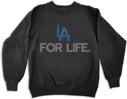 “LA 4 LIFE”  Vintage Black Crew Neck Sweatshirt