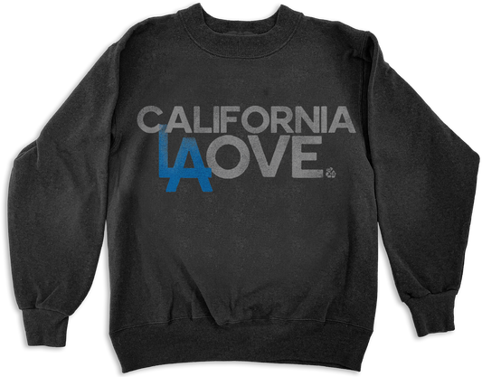 “CALIFORNIA LOVE”  Vintage Black Crew Neck Sweatshirt